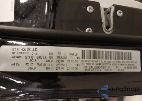 2019 Jeep Cherokee Limited Fwd из США, поврежденный, VIN 1C4PJLDB2KD457817